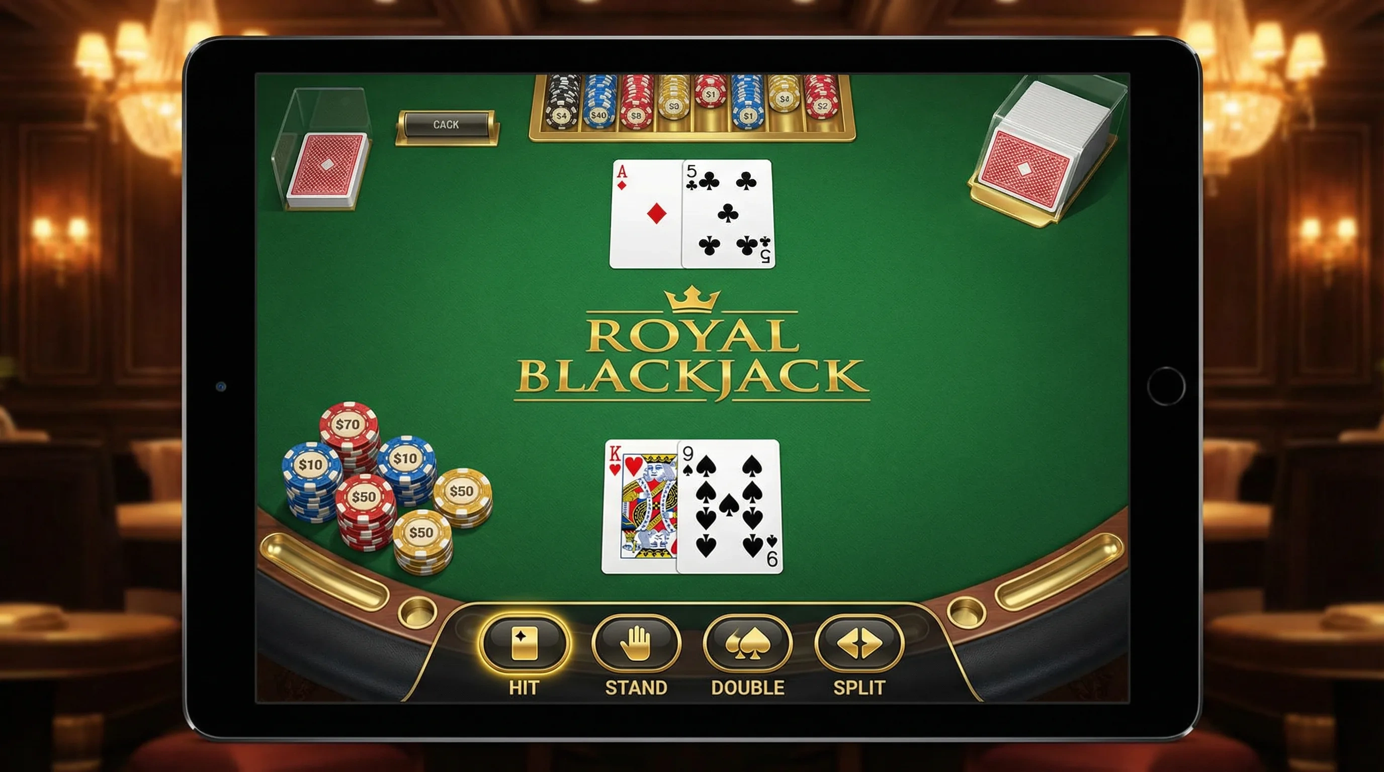 二十一点游戏界面截图